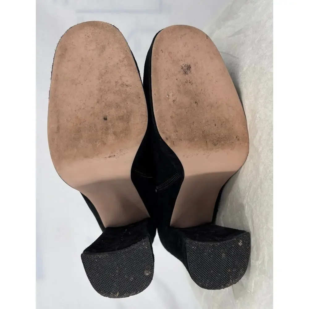 Colin‎ Stuart Knee High Platform Boots Womens 7 Black Suede Retro 70s